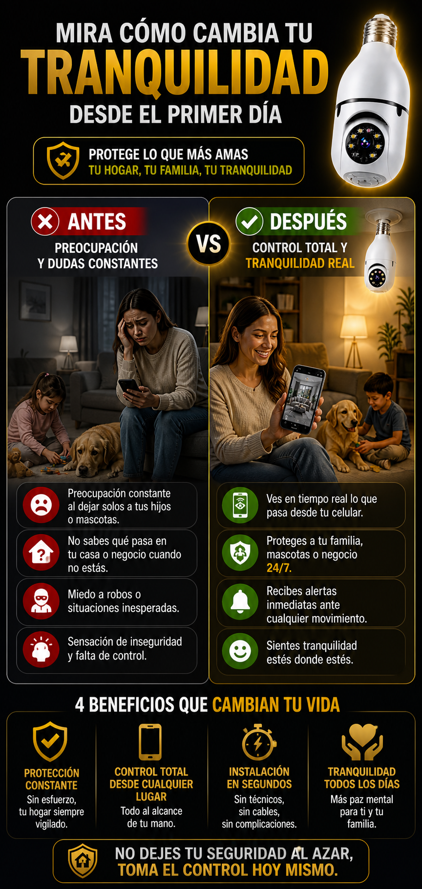 Camara Bombillo De Seguridad 360 NovaGuard